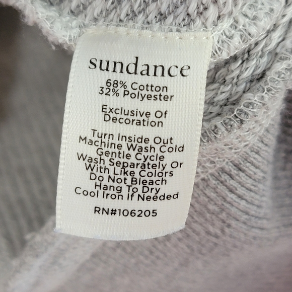 Sundance Annabeth Zip Hoodie Floral Embroidered Gray Women's Size Small - Picture 9 of 10